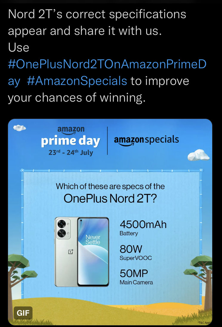 subhampaul94's tweet photo. ⁦@amazonIN⁩ #OnePlusNord2TonAmazonPrimeDay #AmazonSpecials https://t.co/ilAgp6CLKP