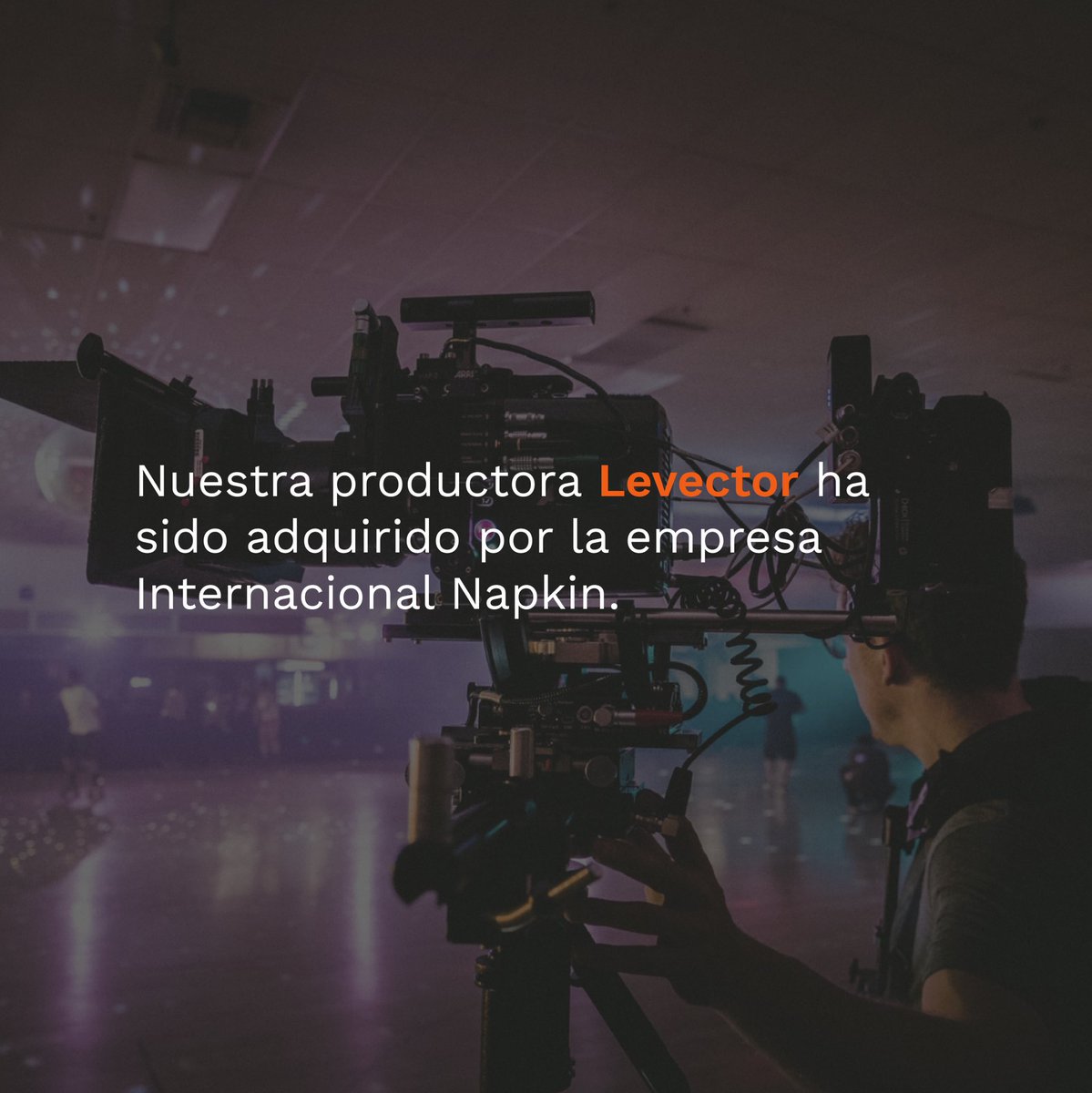 Levector2's tweet photo. Levector fue adquirida por una compañía norteamericana que se llama Napkin. 13 años de trabajo han dado sus frutos, ellos vieron potencial en nosotros y hoy apuestan por sumarnos a su ecosistema como una productora audiovisual internacional 🎬 https://t.co/7uPzLGcyJE