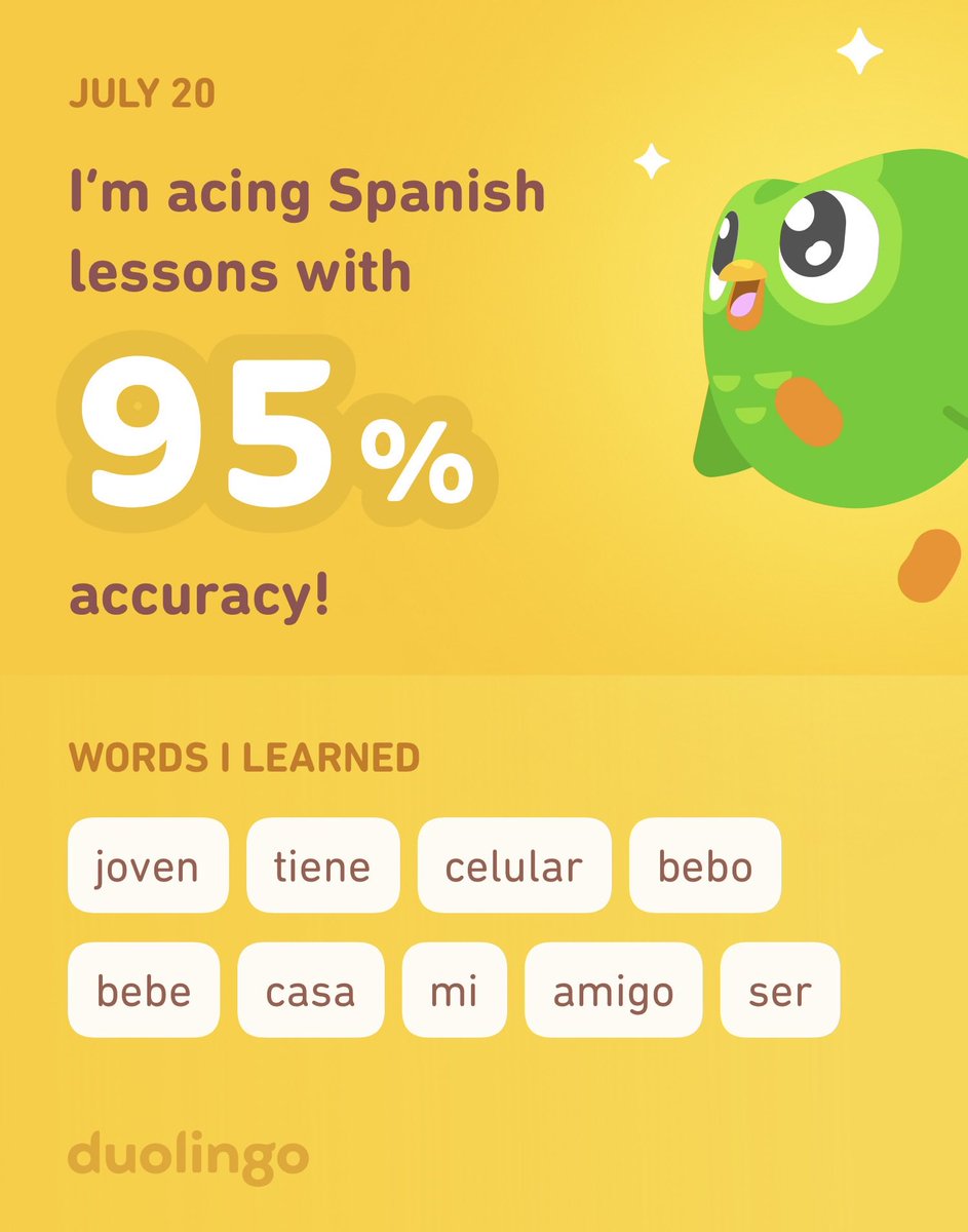 drelizabeth2u's tweet photo. I’m learning Spanish on Duolingo! It’s free, fun, and effective. https://t.co/IhuDJ4NpsS