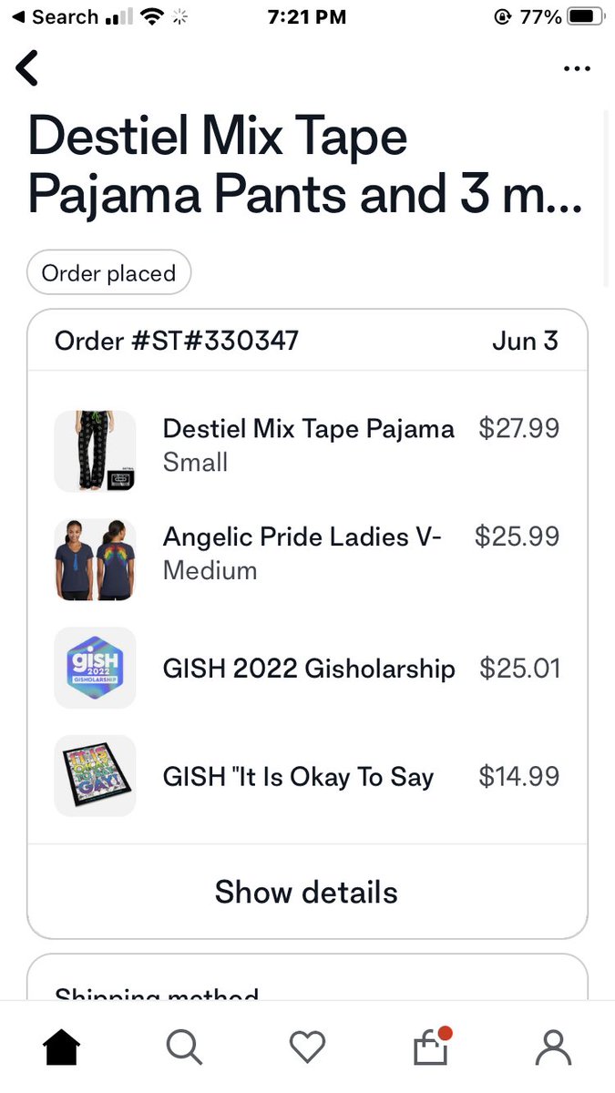 serah5x5's tweet photo. @mishacollins @mishacollins on June 3, I purchased some SPN items from stands and included a Gisholarship donation because I❤️Gish… but  as of today, it’s still not shipped 😩. I’M TRYING, OK? 😉 (ps- I adore you and your mission) https://t.co/GYuCUPfcIt
