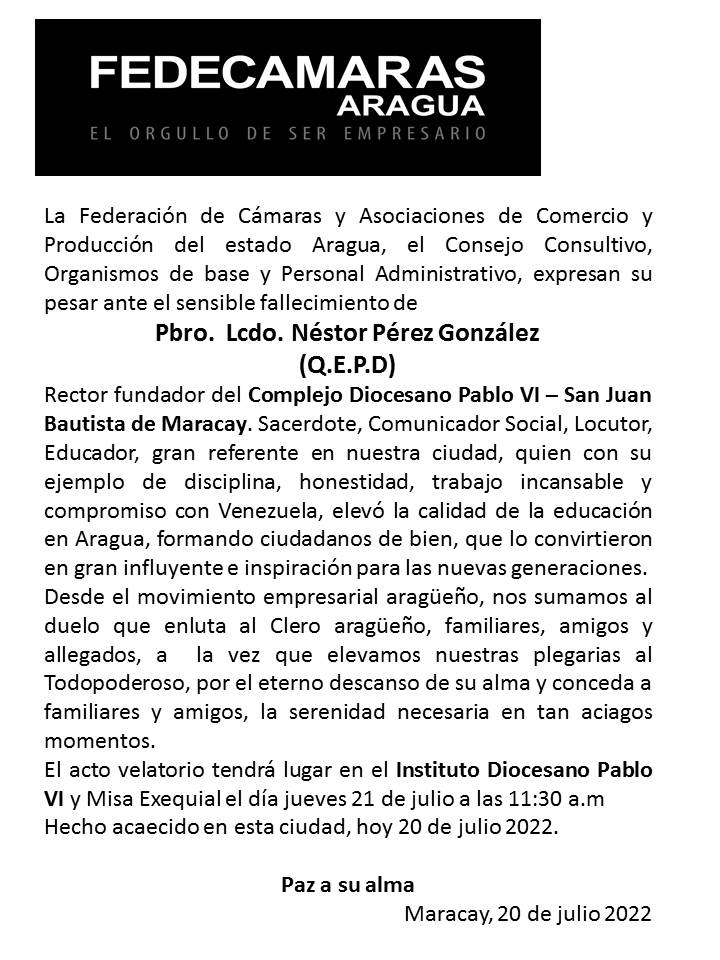 Que el Todopoderoso lo reciba en su seno Pbro. Néstor Pérez González Q.E.P.D