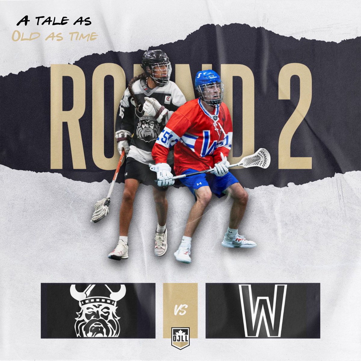 TheOJLL's tweet photo. A tale as old as time 🕰

With the Northmen advancing, a classic @Whitby_Warriors vs. @JrANorthmen matchup will headline the second round of the OJLL playoffs.

The winner will punch their ticket to the Ontario final and @TheMintoCup. https://t.co/phRgh4Jt27