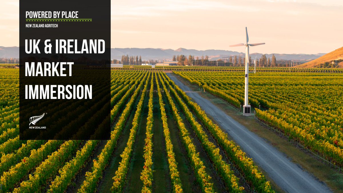We’re running a market immersion for #agritech orgs to the UK &amp; Ireland in September. Keen to come along? Register your interest ASAP: bit.ly/3IS2XxR
#PoweredByPlace #NZAgriTech #MarketImmersion