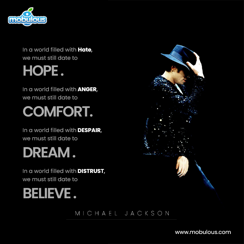 mobuloustech's tweet photo. Quote of the day
#quoteoftheday #hope #newbeginning #michaeljackson #mobulous #topappdevelopmentcompany https://t.co/xJ24ZdOzTE