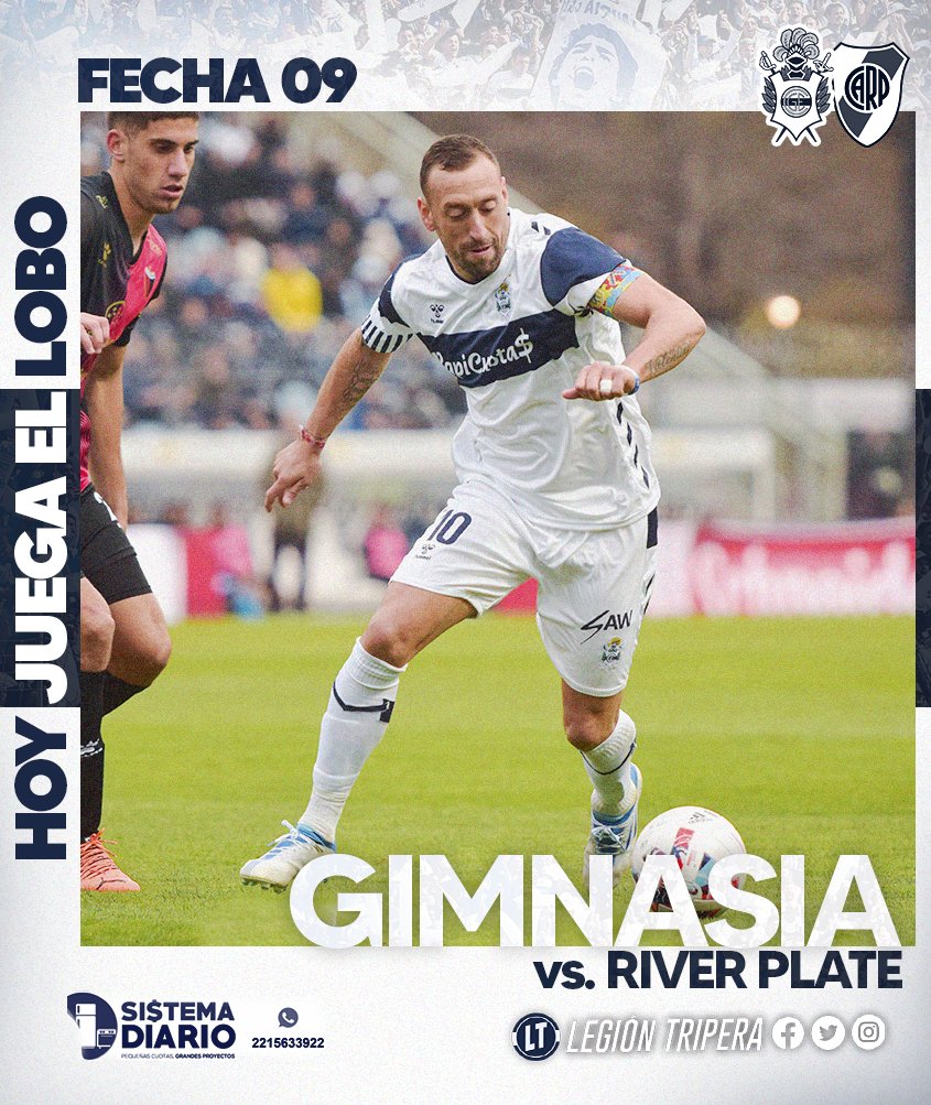LegionTripera's tweet photo. 🐺💙 ¡HOY JUEGA EL LOBO!
#GELP se enfrentará a River, desde las 21:30 hs, en El Monumental. El Lobo contará con los ingresos de Nicolás Colazo y Emanuel Cecchini. 

📋 Rey; Enrique, Morales, Guiffrey, Colazo; Alemán, Cecchini, Cardozo, Sosa; Ramírez, Soldano. https://t.co/LZFqtlts77