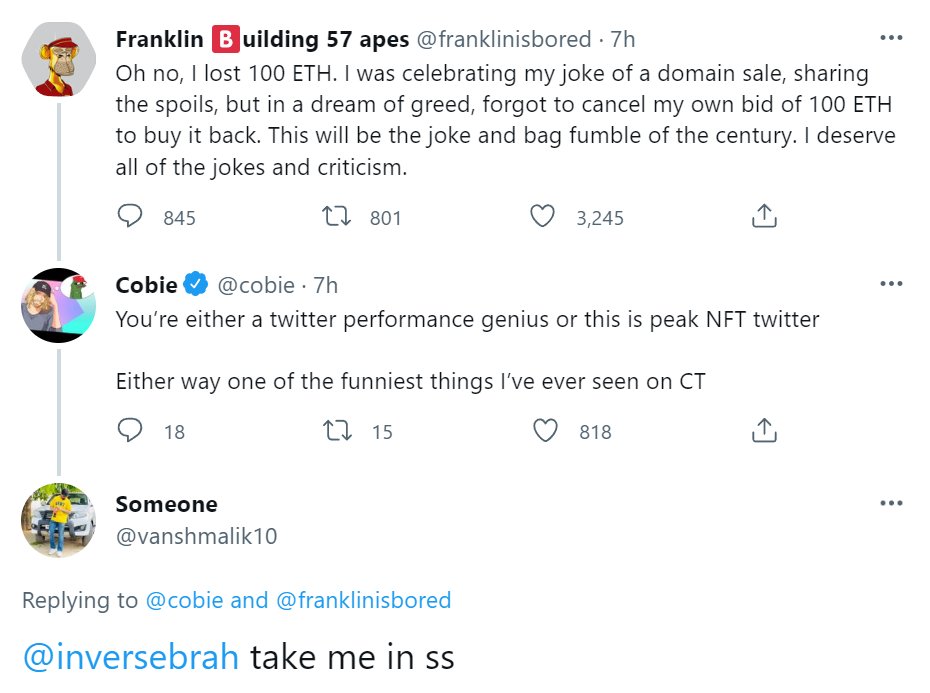 peak #NFTweets it is