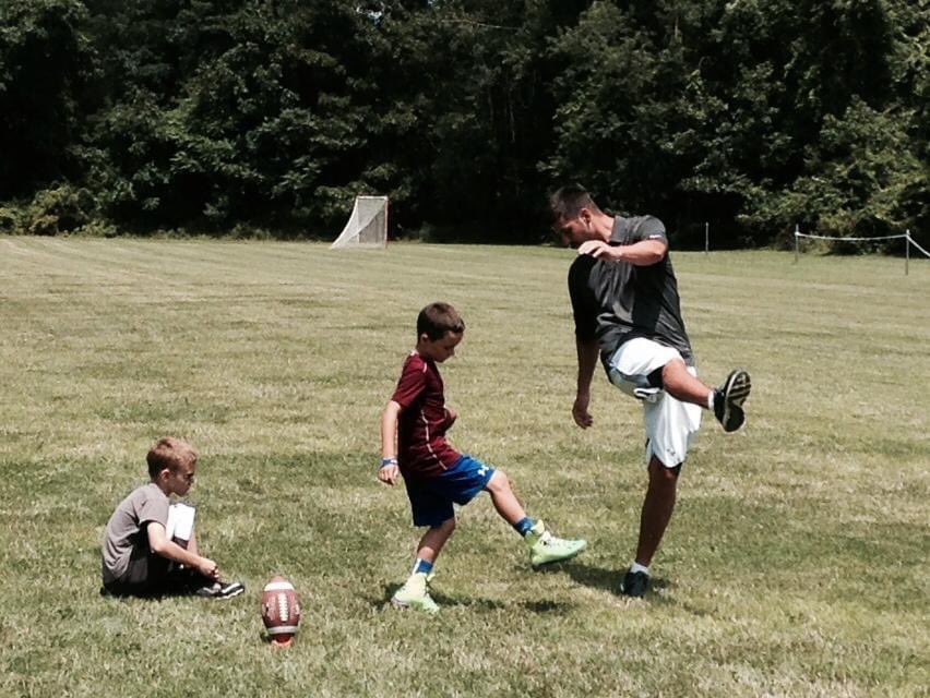 kteets3627's tweet photo. On this day, July 20, 2014, @RobertM_3 kicked his first football alongside Denver Bronco Kicker @thekidmcmanus  The start of an incredible journey that continues. @chuck_fantasia @coachparzero @coachparzero @MorrSussSports @NewtonBraveFB @BraydenNolan34 @MBoveHS https://t.co/QZMLdLjrCX