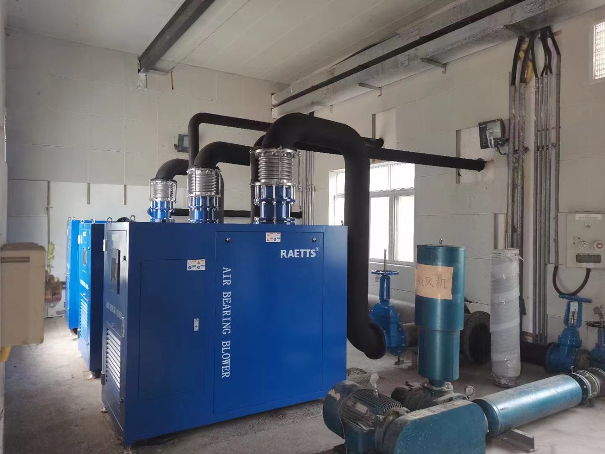 RAETTSblower's tweet photo. The three RAETTS air suspension-bearing turbo blowers EXPL150-08 110kW in Mianyang Sewage Treatment Plant have been commissioned and put into use.
#turboblower #wastewatertreatment #energysaving #aeration #RAETTS https://t.co/pnDIAeFtgB