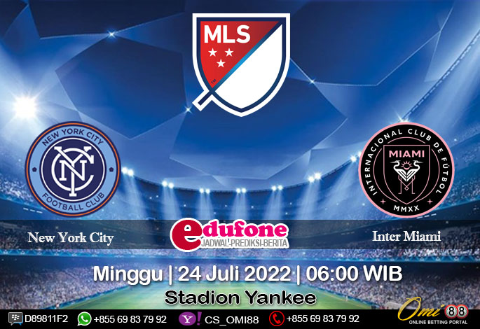 daftarsbobet1's tweet photo. New York City Vs Inter Miami 24 Juli 2022
Skor : 0 : 2
Handicap : -
Over/Under : -
1X2: Draw
Time: 06:00 WIB 
Stadion: Yankee
#daftarSBOBET ⮕ https://t.co/PCpxy7SGE8
#Prediksibola ⮕ https://t.co/J3v5GxMbSi
#NewYorkCity #InterMiami #MLS https://t.co/d8HuqB9YJz