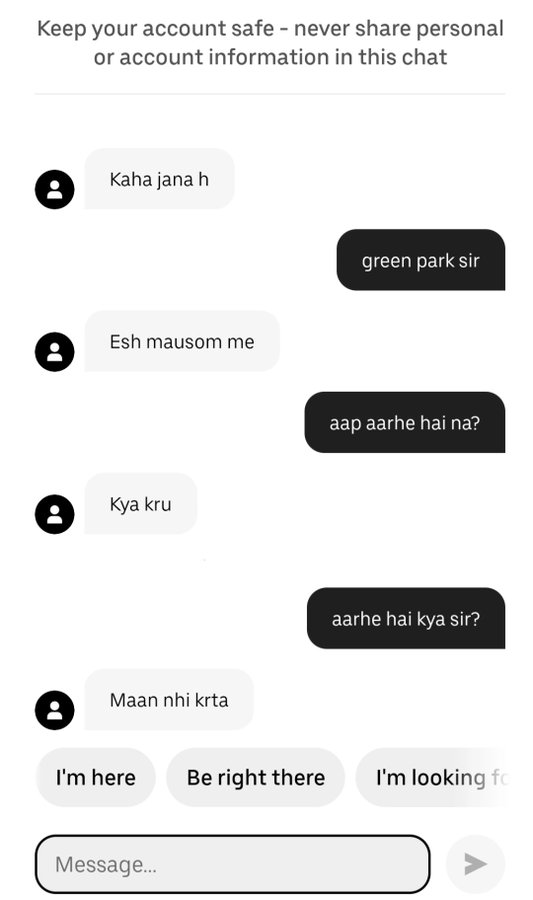 Woman S Hilarious Conversation With Uber Driver During Delhi Rains Leaves Internet In Splits