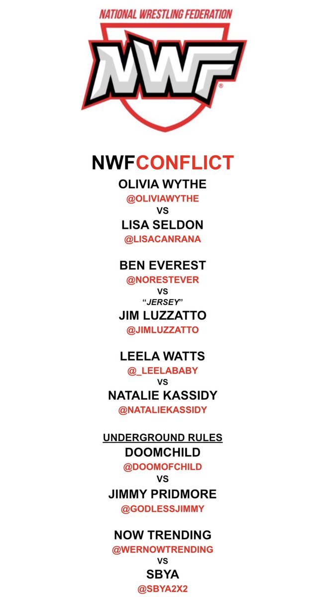 NWFEDERATlON's tweet photo. What to expect for episode 2 of NWF CONFLICT https://t.co/YLB93hq7Wc