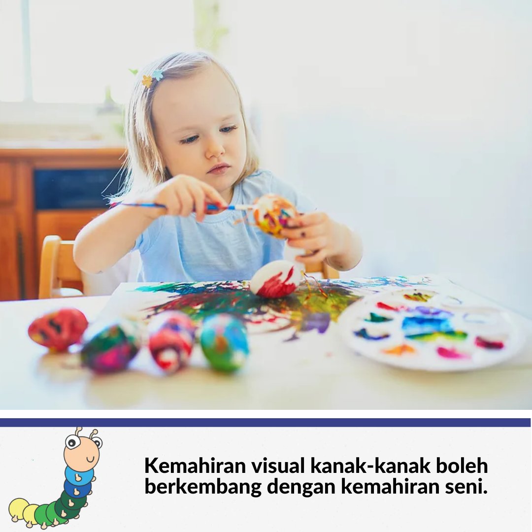 Kemahiran visual kanak-kanak boleh berkembang dengan meneroka kemahiran seni.

Benarkan mereka bebas bermain &amp; meneroka.

#beloncas #bermaintanpagajet #playislearning #playmatters #smartparenting