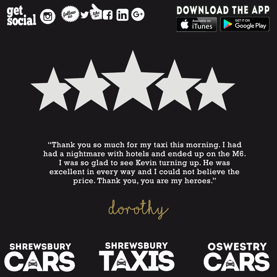 For the absolute best service AND drivers around there's only one number you need 😉🔝🚕🚕💨💨 #SaveThe Deets #BestTaxisInTown #StreetsAhead

📞01743 24-24-24
🍎 apple.co/2RAxCp2 or 👾 bit.ly/2NNA36H

#toptaxis  #shrewsbury #Oswestry #besttaxisintown