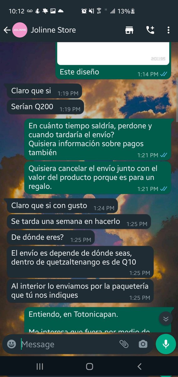 msmajesty_'s tweet photo. A raíz de este tuit, yo también tuve una pésima experiencia con Jolinne Store. 
Desde el 3 de junio dejé encargado y pagado un sudadero. 
Me mencionaron que tardarían una semana. Adjunto pruebas de esto y del pago realizado. https://t.co/GUa3ARRYt4