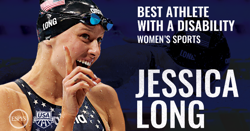 USASwimming's tweet photo. ICYMI: It was a swimming 𝙎𝙒𝙀𝙀𝙋 at the @ESPYS 🧹