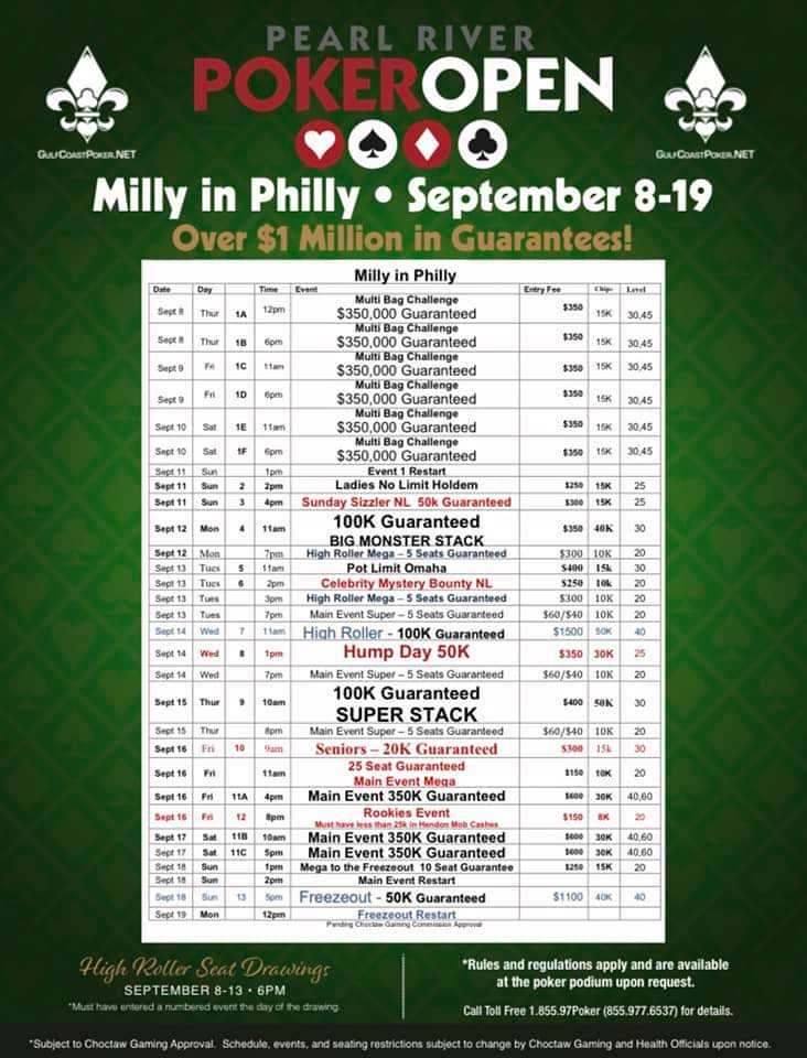 Earn a bonus entry to win a seat in opener of the  Milly in Philly <a href="/PRRofficial/">Pearl River Resort</a>  September 8 - 19.  Follow, retweet and comment who should be GCP P.O.Y.   

GCP Awards will be at Poker Gras September 22 - Oct. 2 Harrahs NOLA.  @harrahsnola