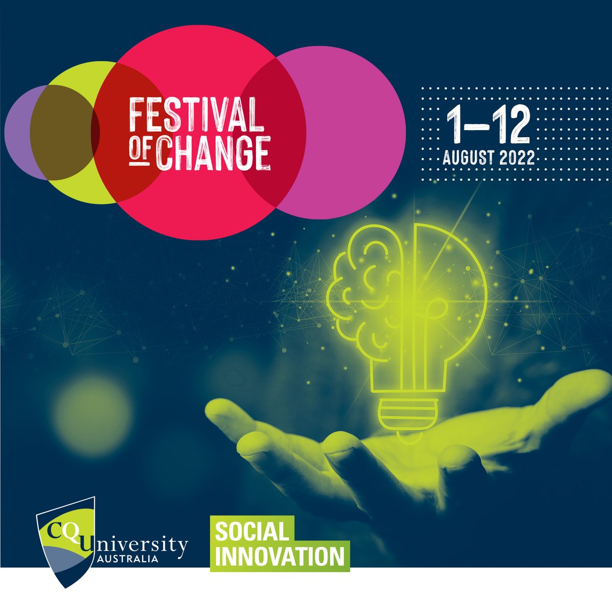 CQU's tweet photo. Passionate about creating change? #CQUniversity's #FestivalofChange is for you! Get inspired and equipped for social impact - whatever your career. Visit https://t.co/rnRmLxL5hi to explore and register now - for free! #Changemaker #SocialEnterprise #SocialImpact #Business4Good https://t.co/RaLOJRqybp