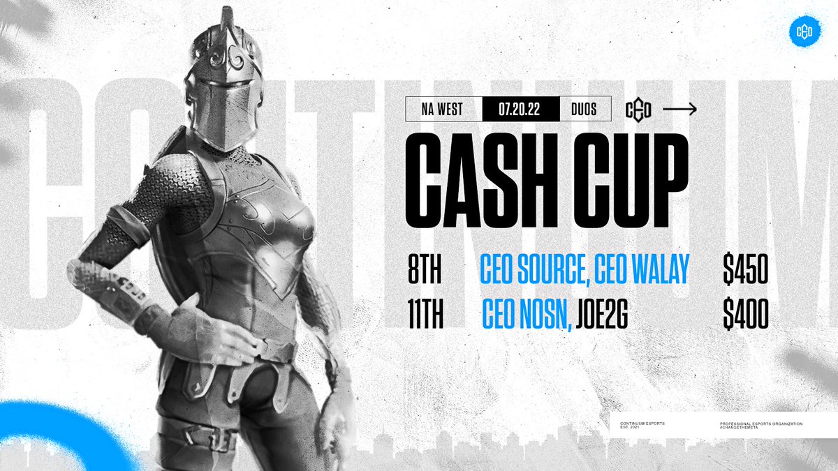 Excane's tweet photo. NA-West Duo CC Finals Results 🏆 

@SourceFN ✖️ @Walay1k (8th)
@Nosngg (11th)

#ChangeTheMeta https://t.co/bIAgKHB2Pu