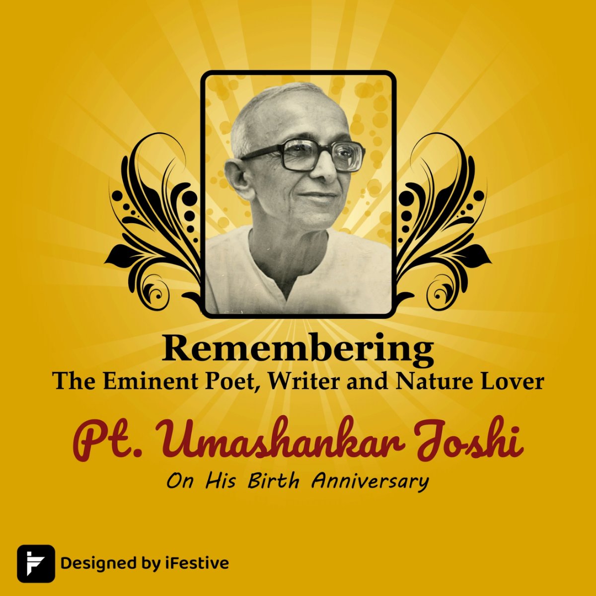 On the birth anniversary of Umashankar Joshi. Greetings to the author, Gujarati poet, novelist, great leader.
#umashankarjoshi #gujaratisuvichar #gujjustyle #gujjuthings #gujjushayri #gujarativato #gujjupost #gujjuswag #pakkogujarati #gujjuthings #gujjuthoughts #gujaratithoughts