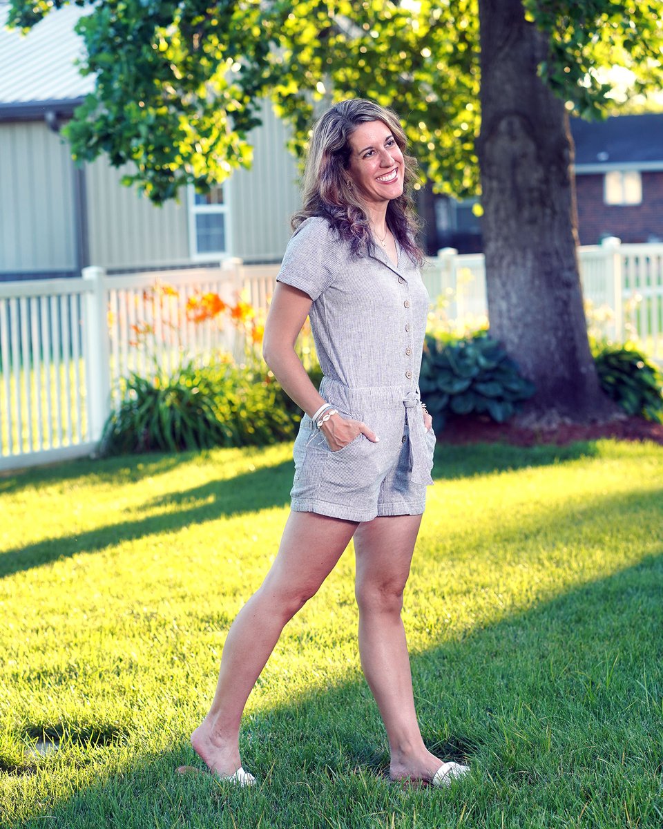 A Simple & Comfortable Romper for an Active Summer Day by @AventuraClothng: bit.ly/3odTOWw #curlycraftymomfashion #fashion #aventuraclothing #gifted