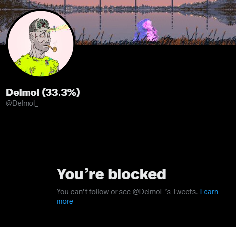 Hey @Delmol_ you may have blocked me, but I will never forget what you did to an already down bad community. You took over Fabric when it imploded and people were down bad. You pretended to 'fix it' over a few weeks. Then you dumped millions of tokens and rugged the LP.