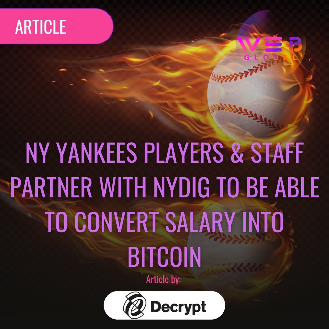 Sports teams Like the New York Yankees are starting to offer a chance to convert salaries into Bitcoin. Do you think more teams will start to accept crypto as a form of salary?

decrypt.co/105166/new-yor…

#Bitcoin #NewYorkYankees