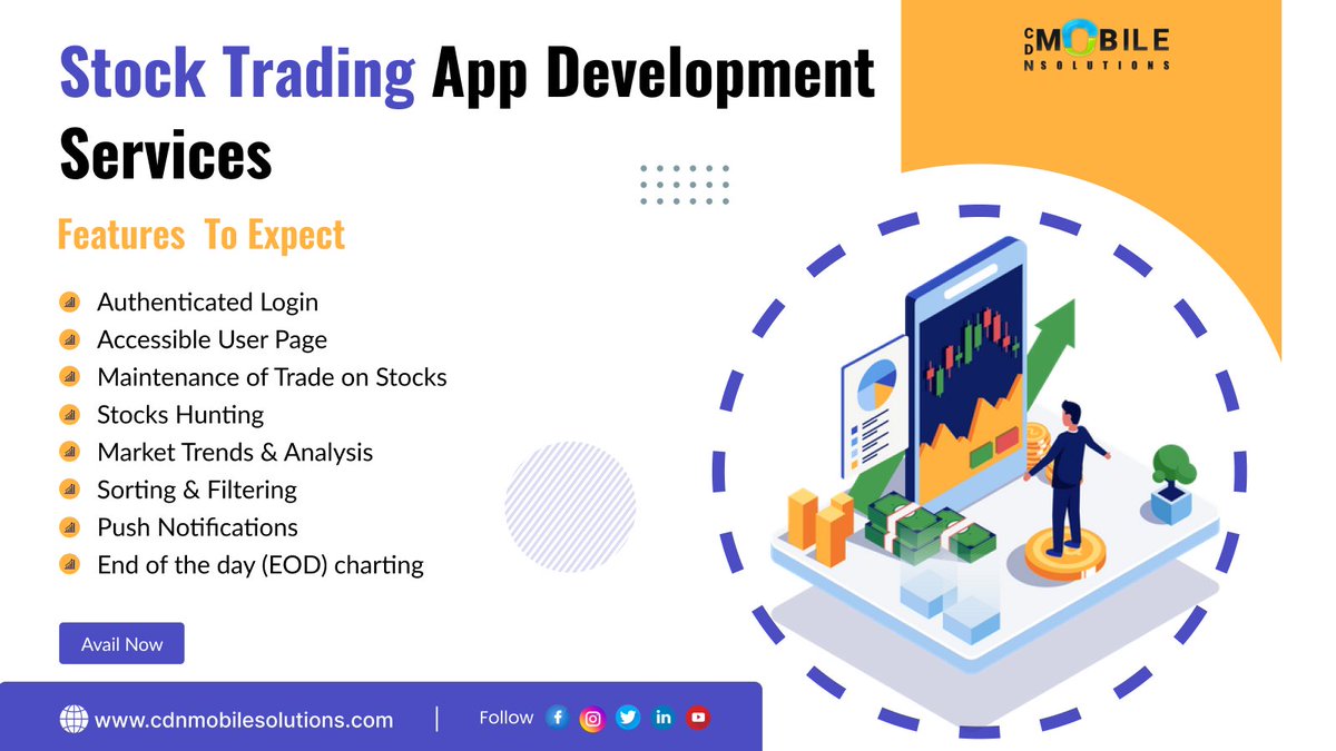 cdnmobilesoln's tweet image. With the advent of new tech innovations, the stock trading framework has encountered a gigantic lift in each area going from business to trading over online resources. The appearance of the #stocktradingapplication takes the stock trading framework. 
#stocktradingapp #CDNmobile