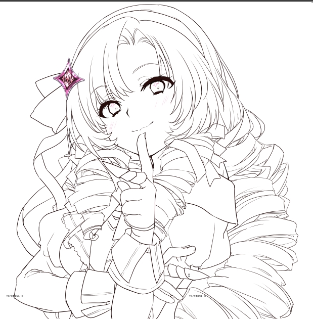 どうせムネから上しか使わないのに腰まで描いてしまいましたわー!
私の悪い癖ですわーーーー! 