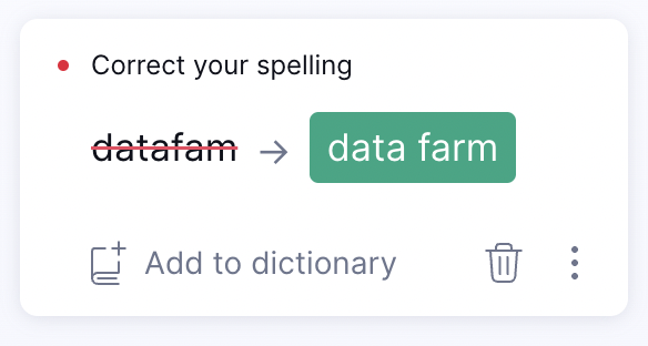 KevinWee90's tweet photo. No @Grammarly, I am not--and will not be--writing about data farm. 😅
#datajoke #datafam https://t.co/RPhWt1DZW7