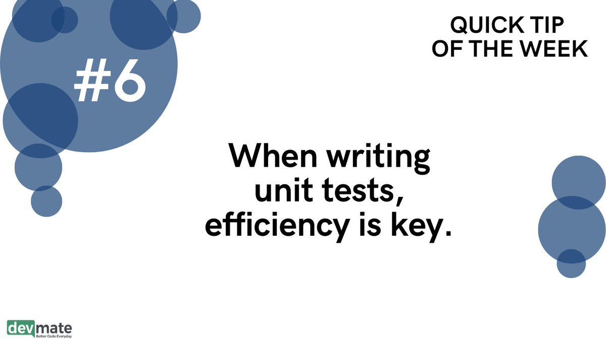 devmateSoftware's tweet image. Efficiency and unit testing go together!

#devmate #unittesting #programming #programminglanguages #java #softwareengineering #softwaredeveloper #coding #bettercode #developers #softwarequality #automatedsoftwaretesting #cleancode