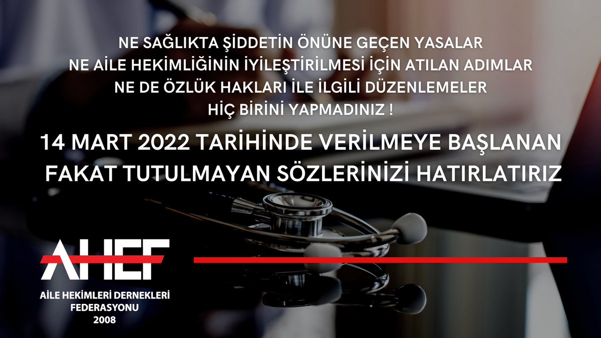 Aile Hekimliği sistemini başlatan ancak devamını getiremeyen tutum ve davranışlara bir yenisi eklendi. #Terkedildik Bir şehir hastanesi maliyeti ile bir ilin tüm aile sağlığı merkezleri yenilenebilir, giderleri ödenebilir. Kör, sağır ve dilsiz tutumdan bıktık <a href="/drfahrettinkoca/">Dr. Fahrettin Koca</a>