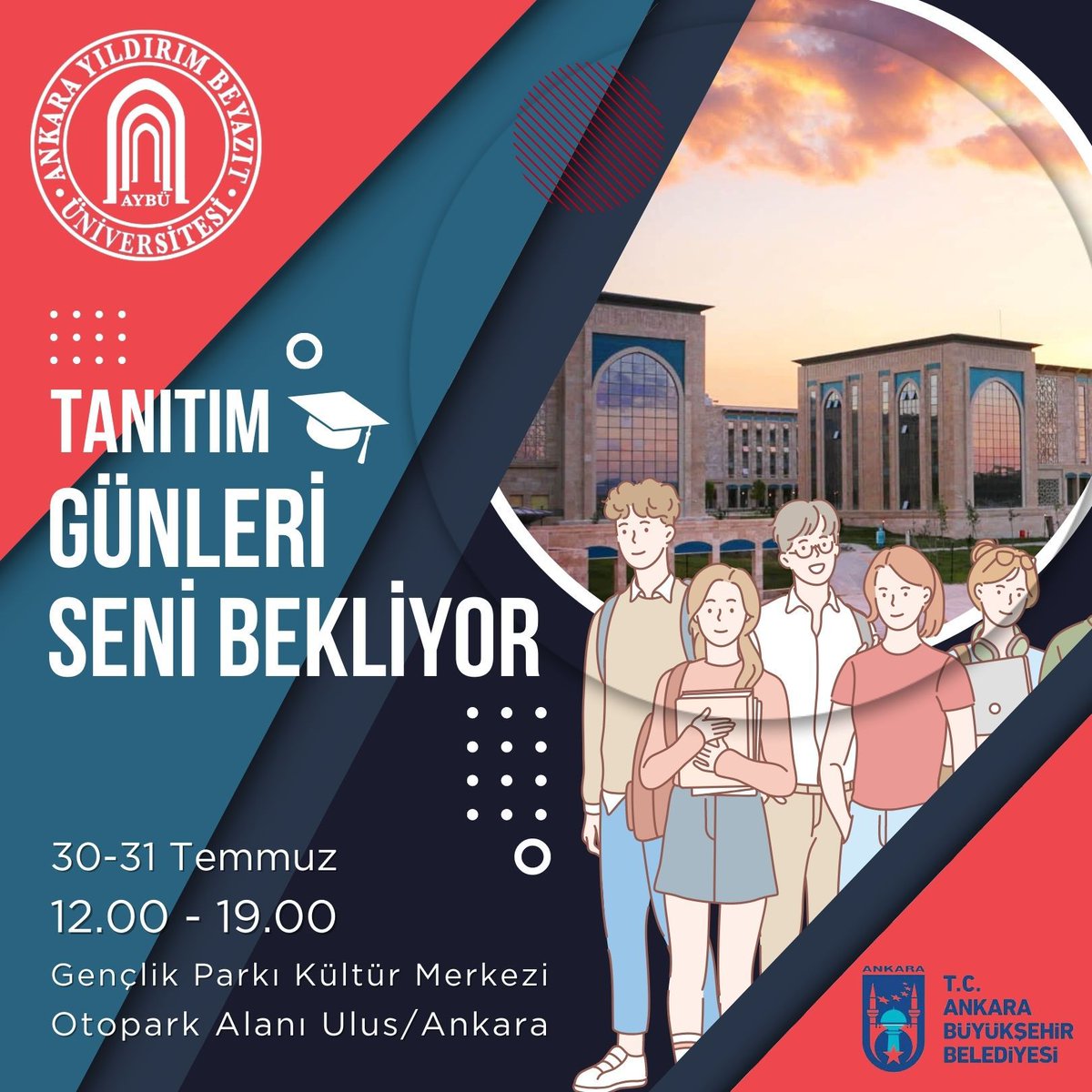 aybusksdb's tweet photo. Ankara Yıldırım Beyazıt Üniversitesi Tanıtım Günlerine hepinizi bekliyoruz.🎊 https://t.co/iw8TyXnS6v