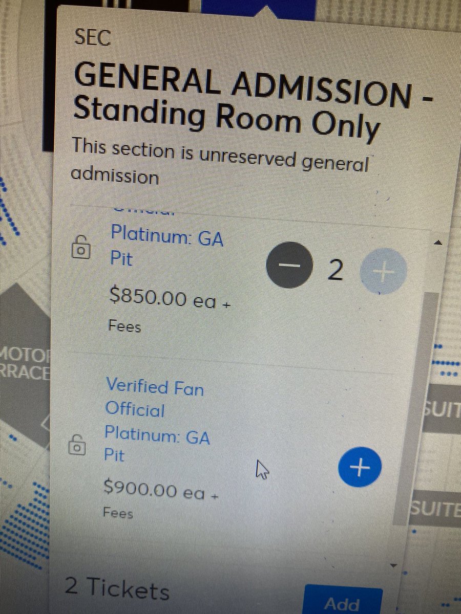 CarrieSGregory's tweet photo. @springsteen we’ve waited a long time.  Only to watch @Ticketmaster take my dream tickets and make them out of reach.  Excitement of the tour is gone.  #platinumtickets #ticketmasterscam https://t.co/FzrzzoZC7O