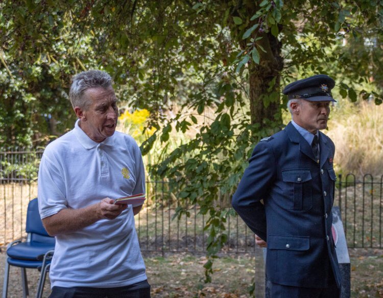 LondonFBU's tweet photo. Yesterday we remembered Billy Faust and Adam Meere who gave their lives in the line of duty. 

At this memorial event Dave Faust (Billy’s father) received Billy’s 25 year FBU badge along with members of Billy’s squad. https://t.co/rxnLHfayTF