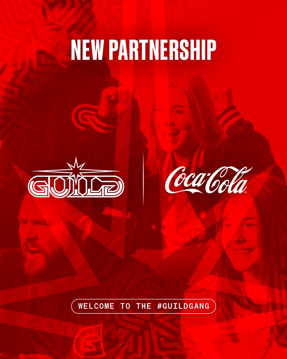 We’re proud to welcome <a href="/CocaCola/">Coca-Cola</a> to the #GuildGang as our Official Soft Drinks &amp; Hydration Partner! 

Coca-Cola will be key in helping us provide unique and unmissable experiences for our amazing fans across Europe! 

Welcome to the #GuildGang 🤝