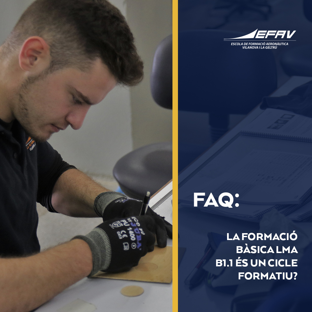 escolaEFAV's tweet photo. 🤔 Tens dubtes sobre si la Formació bàsica LMA B1.1 és un cicle formatiu? No som cicle formatiu, ja que aquest programa es correspon a la Formació professional inicial! 

@imetvng @ajuntamentvng 

#EFAV #avionsdeturbina #mantenimentaeronautic  #dubtes #faqs https://t.co/Wl8xij6AIm