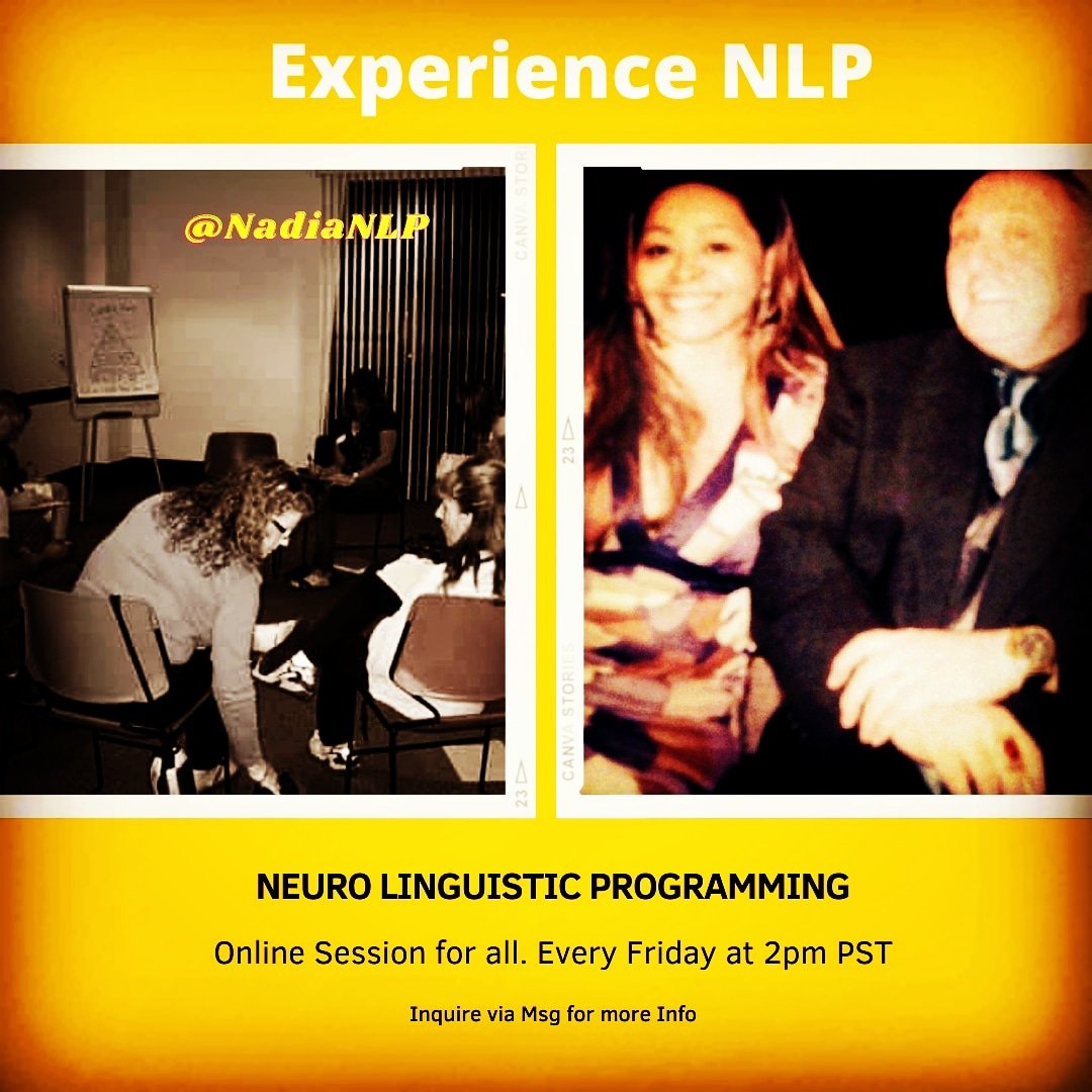 Experience #Neurolinginguisticprogramming #NLP #NadiaNLP #NadiaHarperNLP #NLPisFun instagram.com/p/CejLaAOF61Y/…