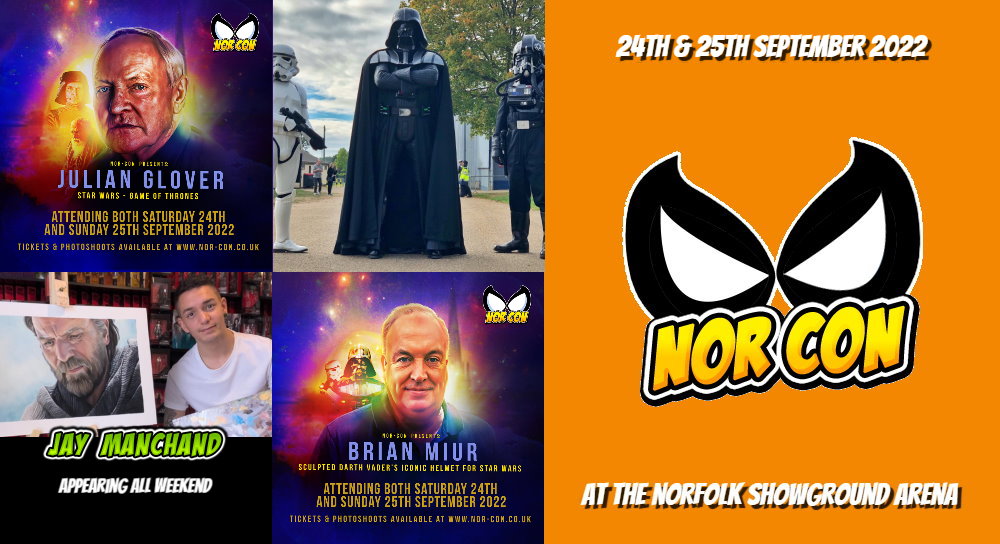 FanthaTracks's tweet photo. NORCON: Saturday 24th - Sunday 25th September 2022 - https://t.co/w7546z3QEc #StarWars #FanthaTracks @NORCON_ #julianglover #brianmuir https://t.co/iq8GSZI89o
