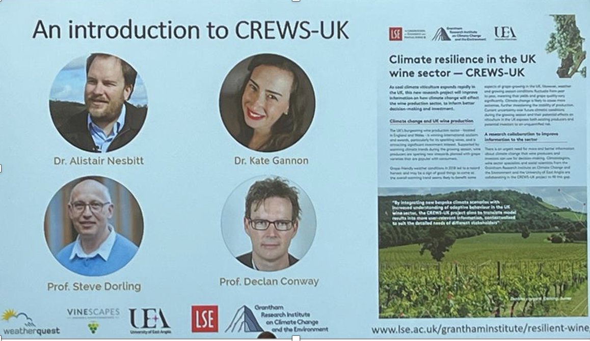 Many thanks to @ICCWS22 at Brock, Canada, for hosting our talk on CREWS-UK and Climate Resilience in the Wine Sector yesterday.
ow.ly/m2J450K13lc
