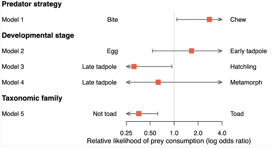 biobiiana's tweet image. Interesting meta-analysis led by @jstynoski, showing how relative unpalatability is an important component in how🐸#tadpoles defend from predators, and highlighting potential ontogenetic switches in anti-predator strategies rdcu.be/cR7Eg #HerpSci #TadpolesFTW