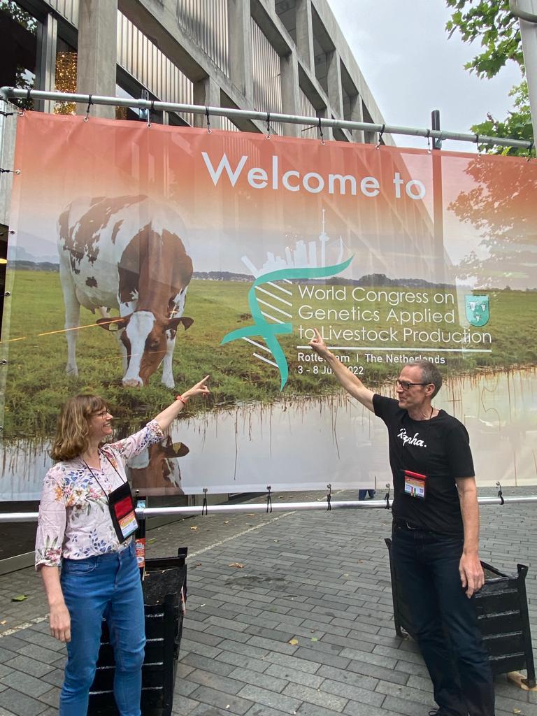 Olympics of Genetics <a href="/wcgalp2022/">WCGALP2022</a> took place in Rotterdam at the beginning of July. Some of our team were on site like <a href="/bbapst/">Beat Bapst</a> and Mirjam Spengeler whereas <a href="/fonix_007/">Franz Seefried</a> and <a href="/SophDada/">Soph Dada</a> participate online. ^s