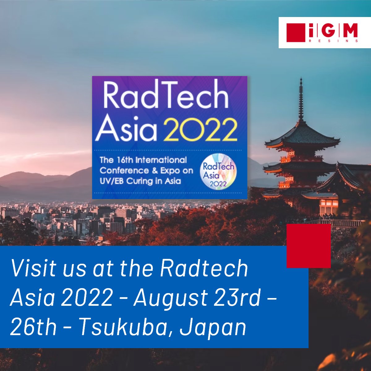 igmresins's tweet image. Visit us at the 16th International Conference &amp;amp; Expo on UV/EB Curing in Asia –
“Changing the world with Radiation Technologies”

Date: August 23rd – 26th, 2022
Venue: Tsukuba International Congress Center, Japan

web.apollon.nta.co.jp/radtechasia202…

#Radtech2022 #GoGrowGreen