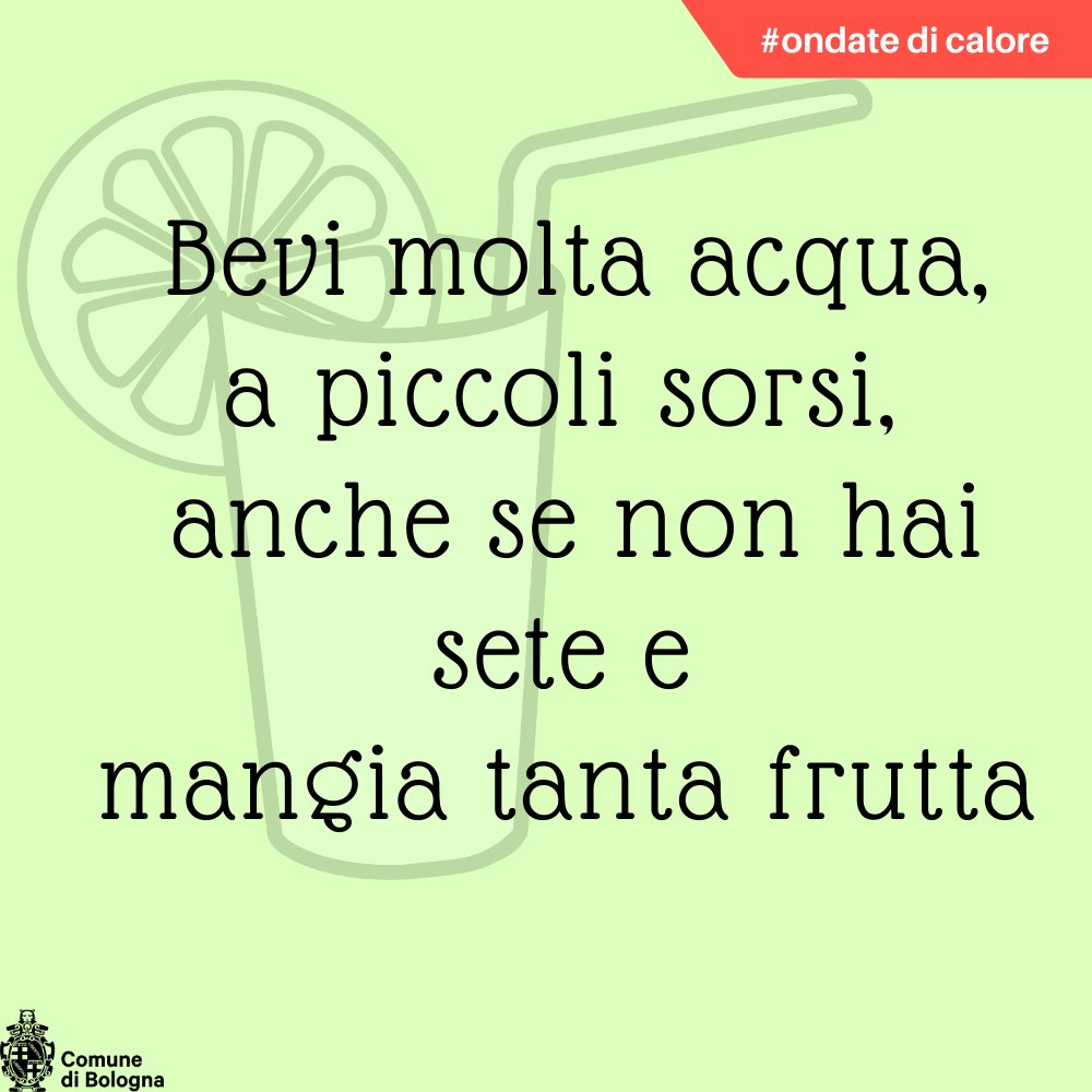 comunebologna's tweet photo. 🟡 Allerta gialla per caldo☀️ 🌡️ oggi a #Bologna con temperature  intorno ai 38°
📞attivo numero verde 800 562110 per le persone anziane, fragili e chi ha bisogno 
🌡️ evitare di uscire e fare sport nelle ore più calde (tra le 12 e le 18)
👉https://t.co/P0hqs0TjzT #OndatediCalore https://t.co/aJj0ANGgEl