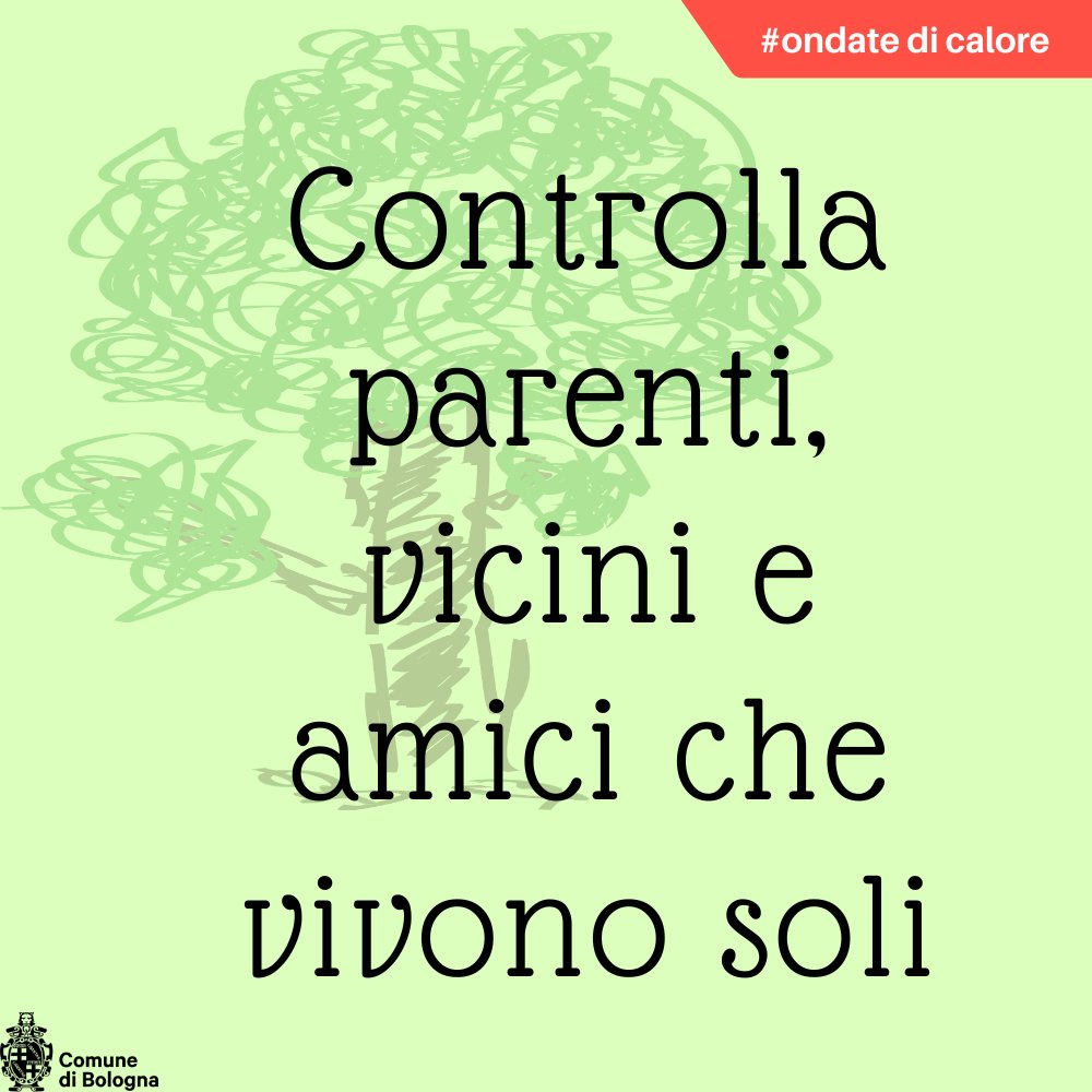 comunebologna's tweet photo. 🟡 Allerta gialla per caldo☀️ 🌡️ oggi a #Bologna con temperature  intorno ai 38°
📞attivo numero verde 800 562110 per le persone anziane, fragili e chi ha bisogno 
🌡️ evitare di uscire e fare sport nelle ore più calde (tra le 12 e le 18)
👉https://t.co/P0hqs0TjzT #OndatediCalore https://t.co/aJj0ANGgEl