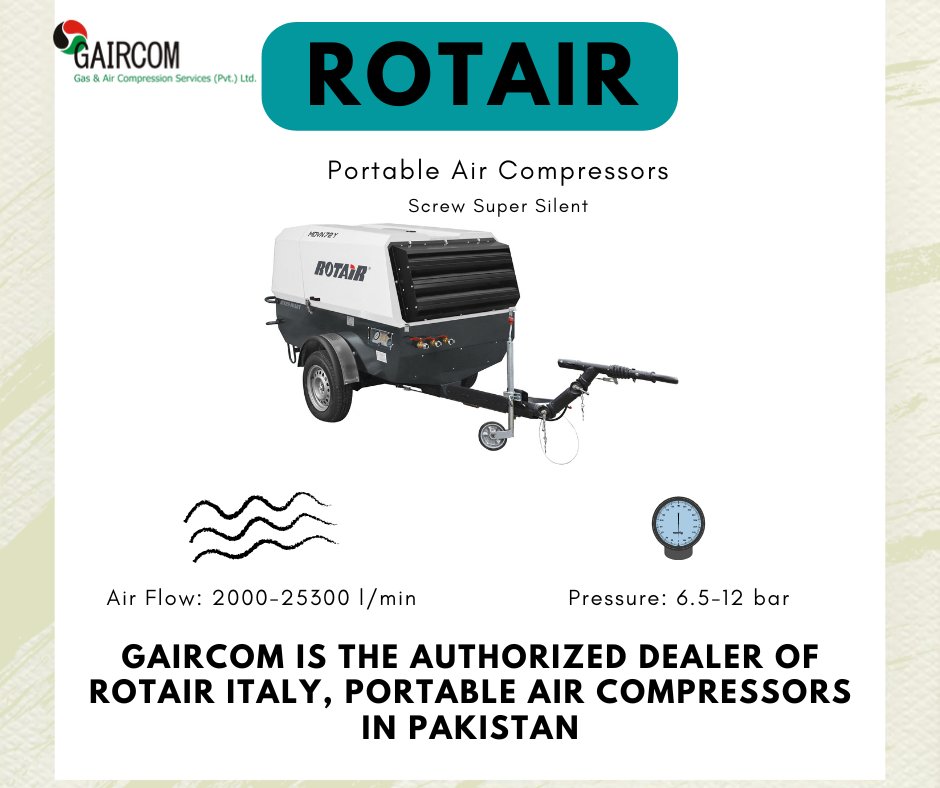 Gaircom2's tweet image. Rotair portable Air Compressors

To place orders and for all product related details please visit our website link below:
gaircom.com
#gaircom #aircompressor #portable #industrialequipment #PortableCompressor