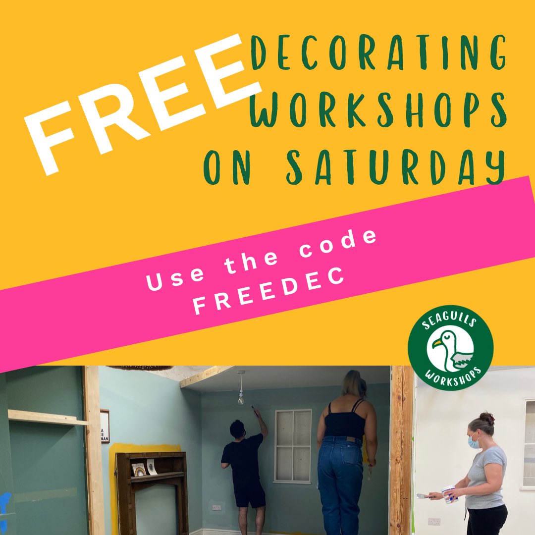 FREE, yes FREE places available on our decorating workshops this SATURDAY •beginners guide 9:30-12:30 •cutting in 2-3:30 Use the code FREEDEC at our Eventbrite checkout eventbrite.co.uk/o/seagulls-131… #decoratingworkshop #seagullsworkshops #decorate #leeds