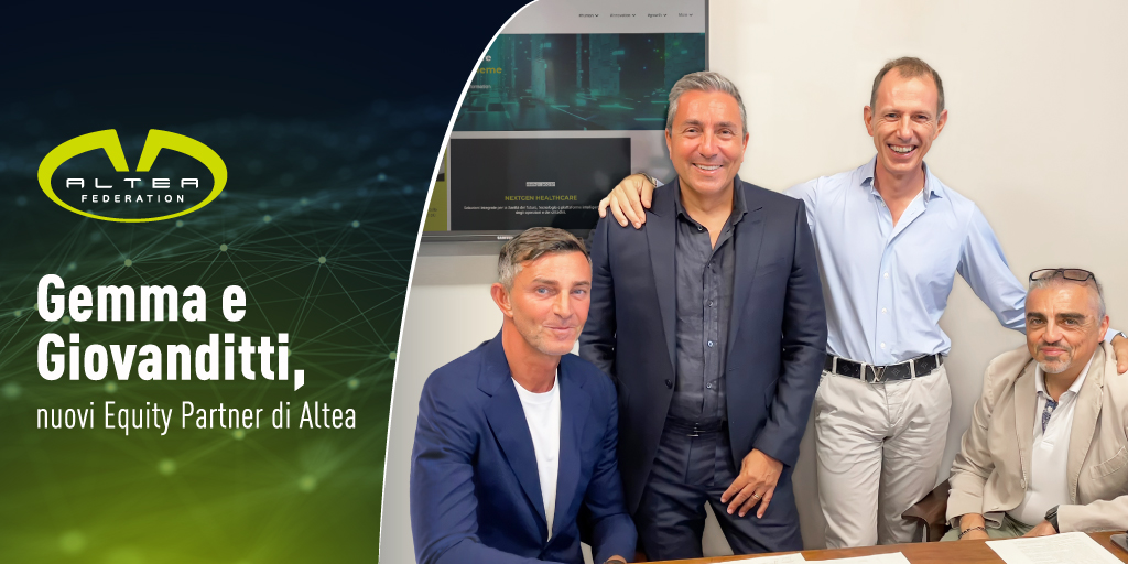 alteafederation's tweet photo. Roberto Gemma e Matteo Giovanditti, rispettivamente CEO di Altea UP e Alterna, sono i nuovi soci di Altea. 
Un ruolo chiave in vista del piano di crescita Road to 2025 https://t.co/Y1oATFcuHa 

#alteafederation #human #innovation #growth https://t.co/RE2xmfVEaB