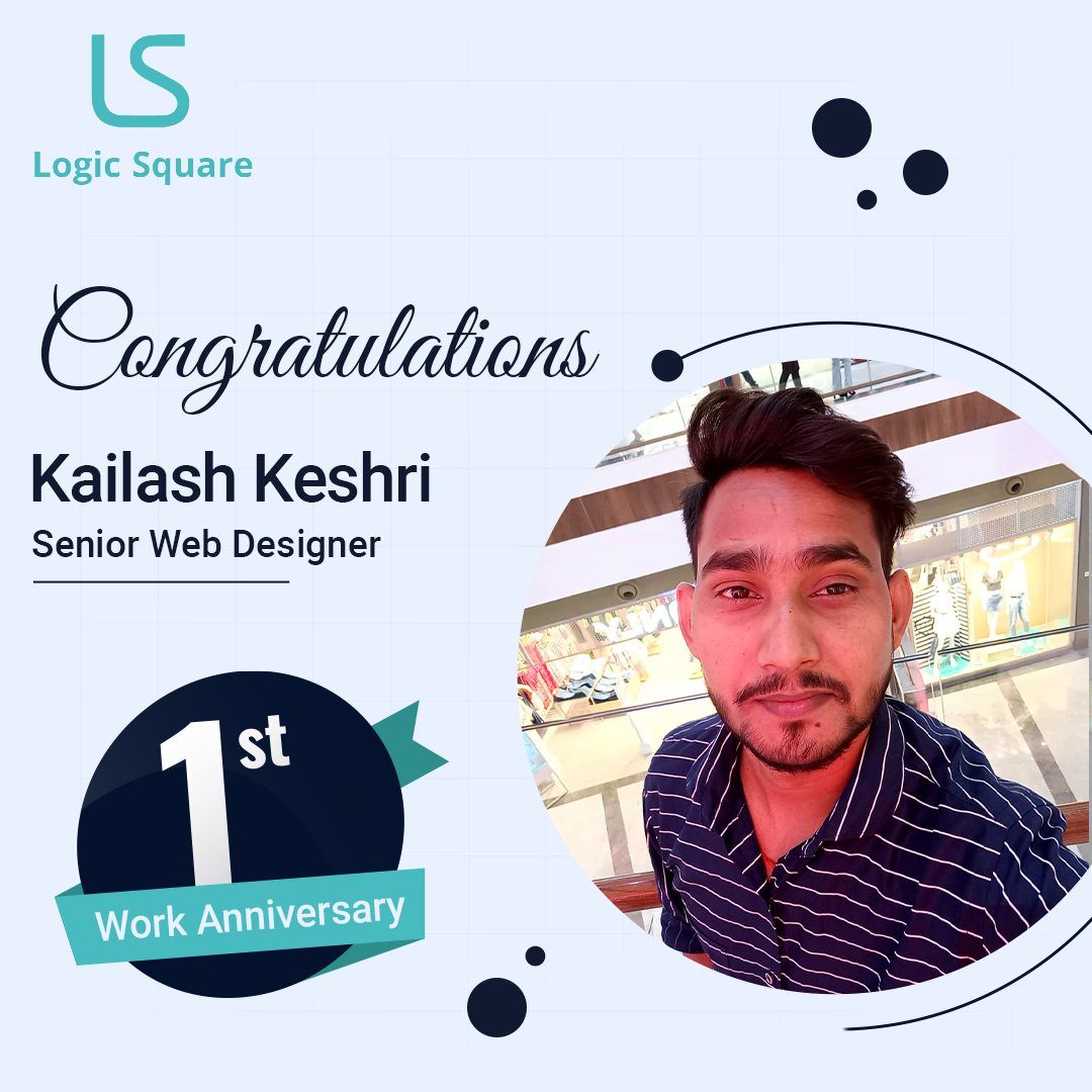 LogicSquaretech's tweet photo. Congratulations, Kailash Keshri on completing 1year of service at @LogicSquare as a Senior Web Designer ;we wish you a Happy Work Anniversary.
#workanniversary #webdesigner #logicsquaretech https://t.co/bTDqGHO7Hk