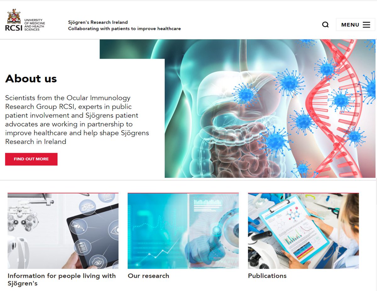 Visit the new Irish #Sjögrens website jointly created with @SjogrensIrl advocacy group to access -the first Sjögrens Information Leaflet for patients & healthcare professionals -news from @SjogrensIrl -research updates sjogrensresearch-ireland.eu #RCSIDiscover @RCSIPharmBioMol