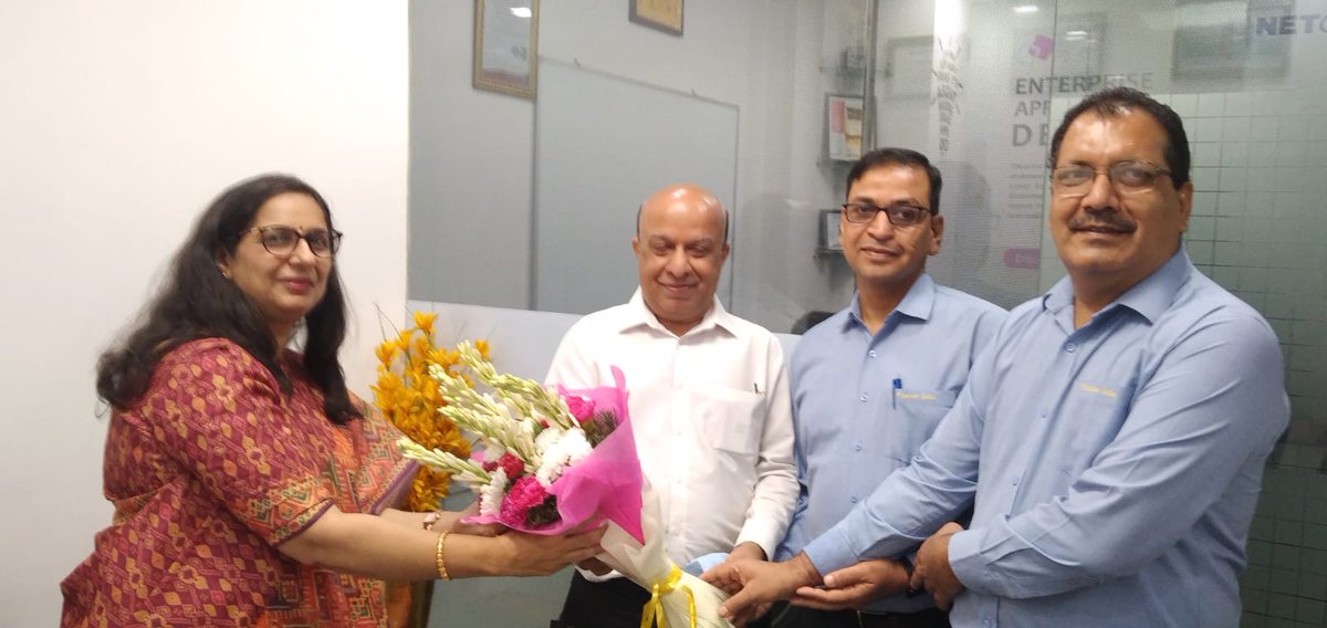 netcommlabs's tweet image. Plasser India Senior Team visits #NetcommLabs to review the #Officenet #HRMS platform. Officenet’s Human Resource Management software enables to take your Team’s performance and productivity to the next frontier.